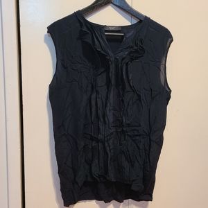 Silk and jersey Weekend MaxMara ruffled tank top